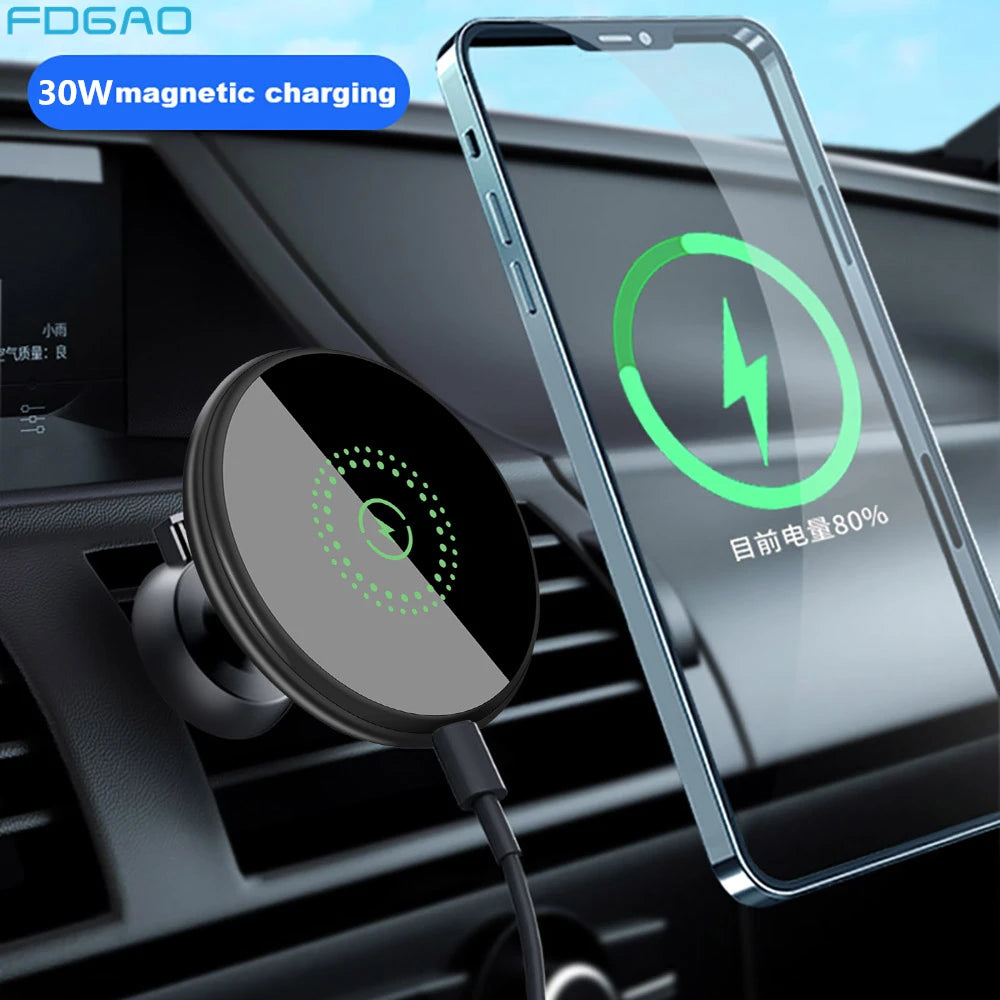 Magnetic Wireless Car Charger W/ Air Vent Mount